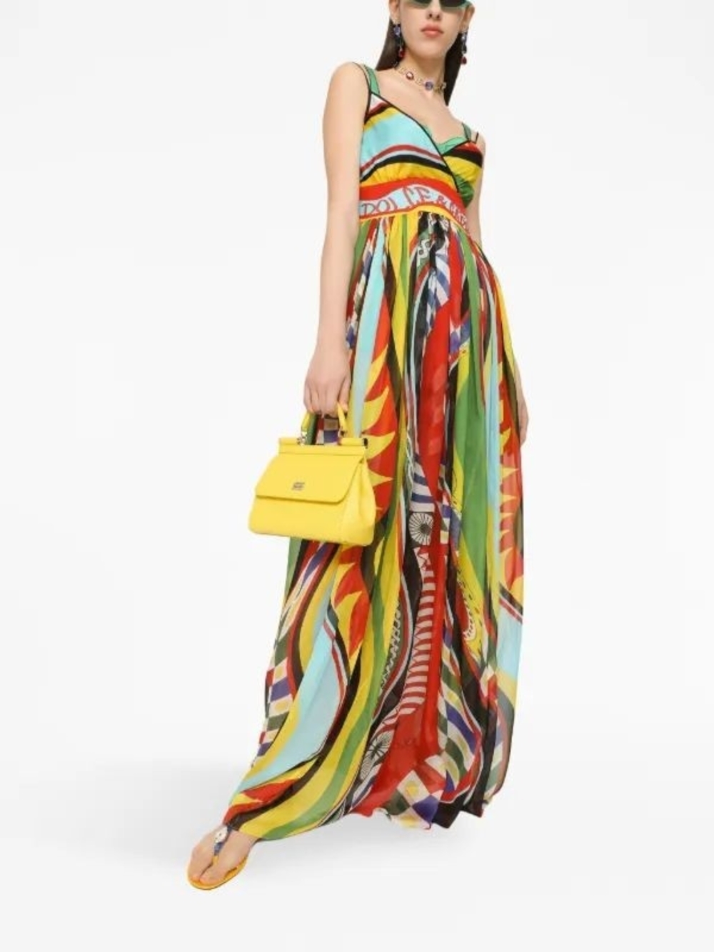 DOLCE & GABBANA Dauphine Small Miss Sicily Satchel Bag Yellow - Picture 6 of 16
